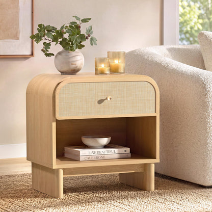 Woven 1-Drawer Nightstand B