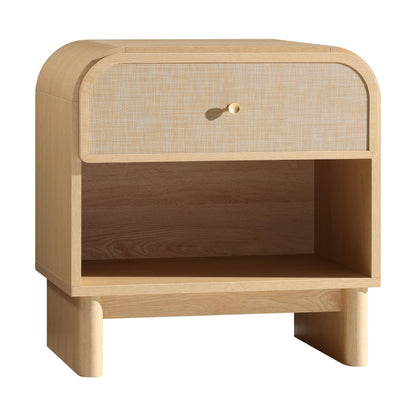 Woven 1-Drawer Nightstand B