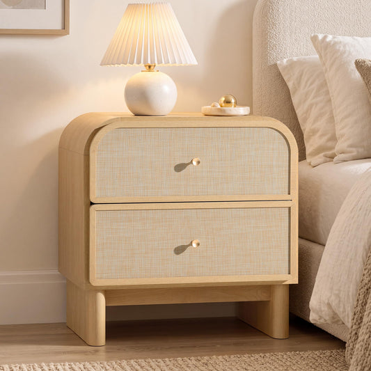 Woven 2-Drawer Nightstand B