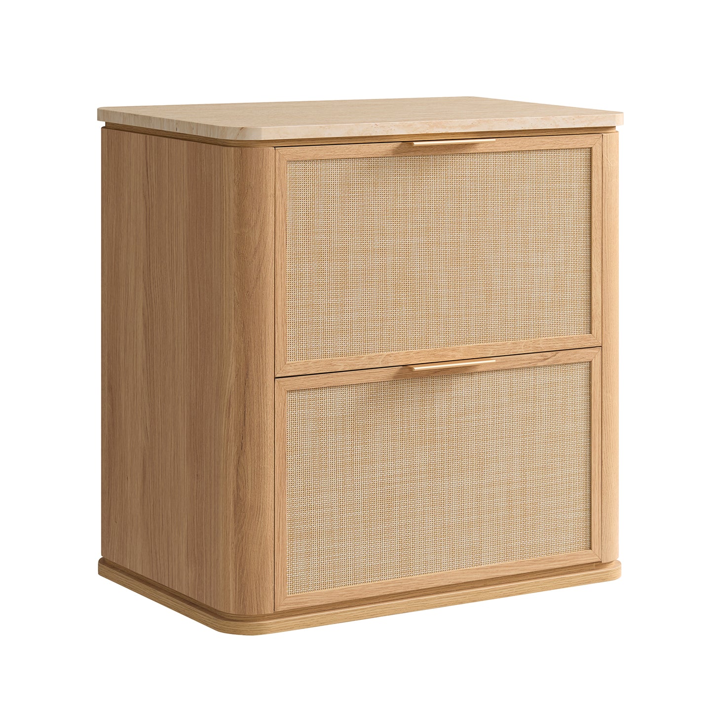 Woven 2-Drawers Nightstand