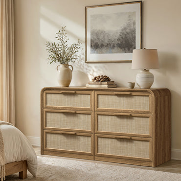 Woven 6-Drawer Dresser
