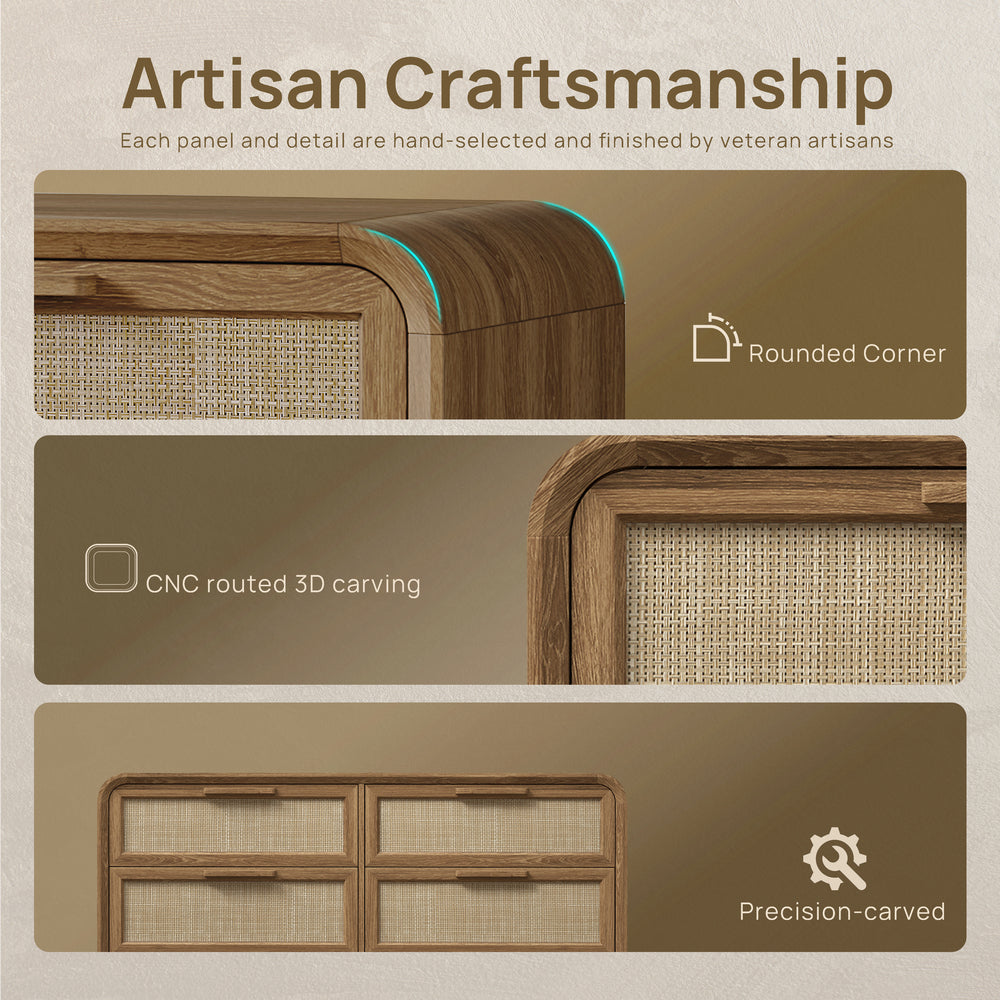 Woven 6-Drawer Dresser