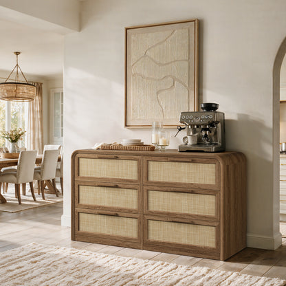 Woven 6-Drawer Dresser
