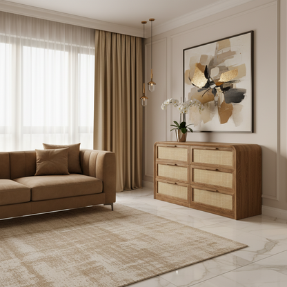 Woven 6-Drawer Dresser