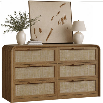 Woven 6-Drawer Dresser