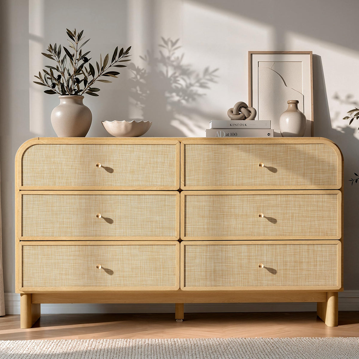Woven 6-Drawer Dresser B