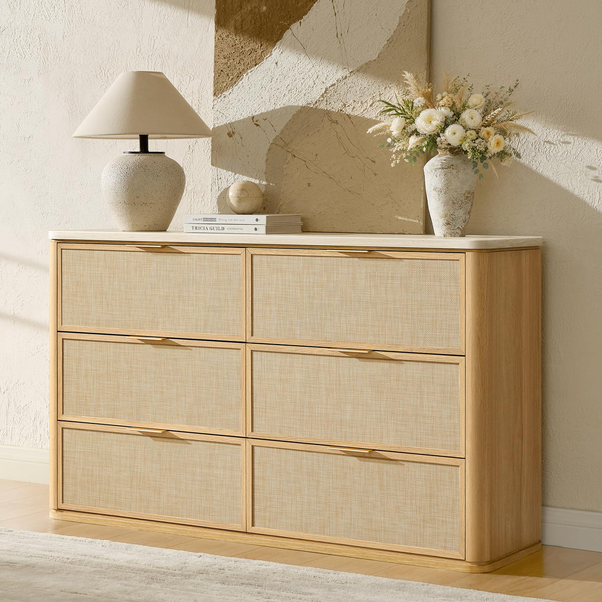 Woven 6-Drawer Dreeser