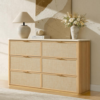 Woven 6-Drawer Dreeser