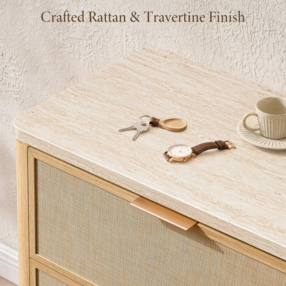 Woven 6-Drawer Dreeser