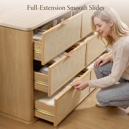 Woven 6-Drawer Dreeser