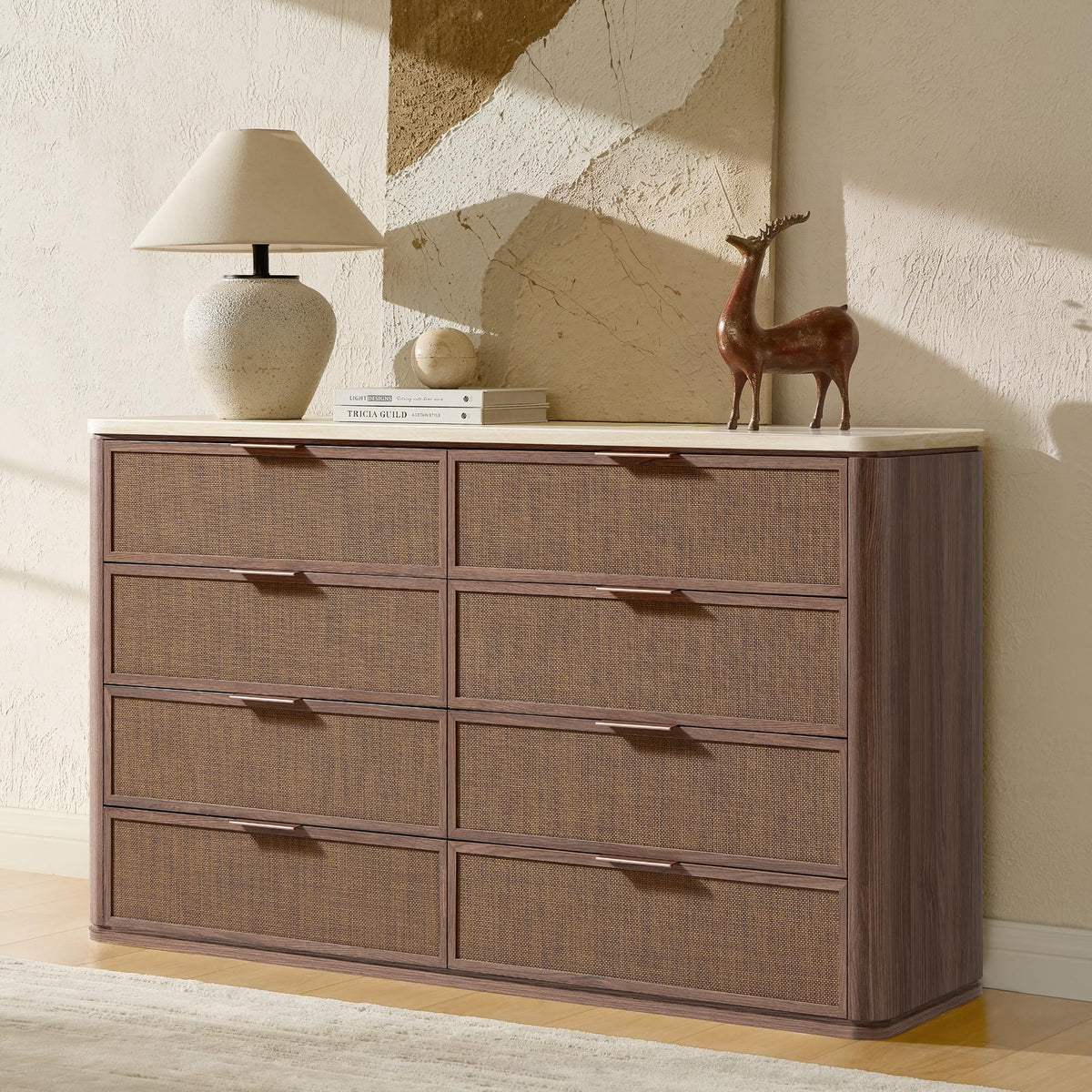 Woven 8-Drawer Dresser