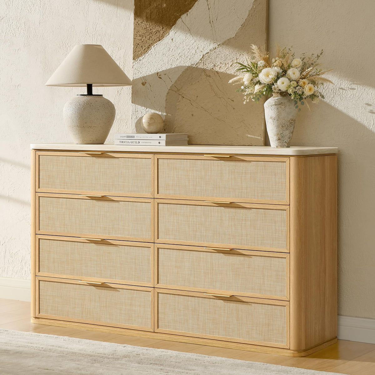Woven 8-Drawer Dresser