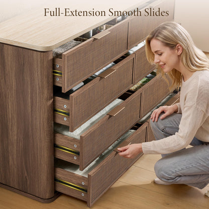 Woven 8-Drawer Dresser