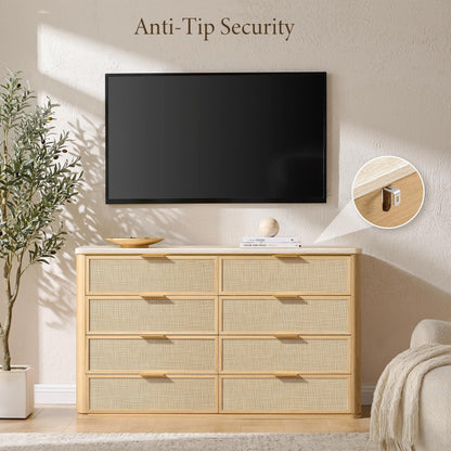 Woven 8-Drawer Dresser