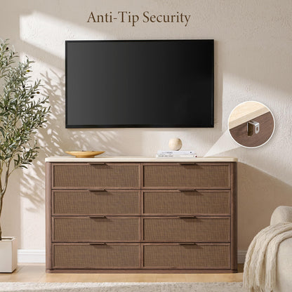 Woven 8-Drawer Dresser