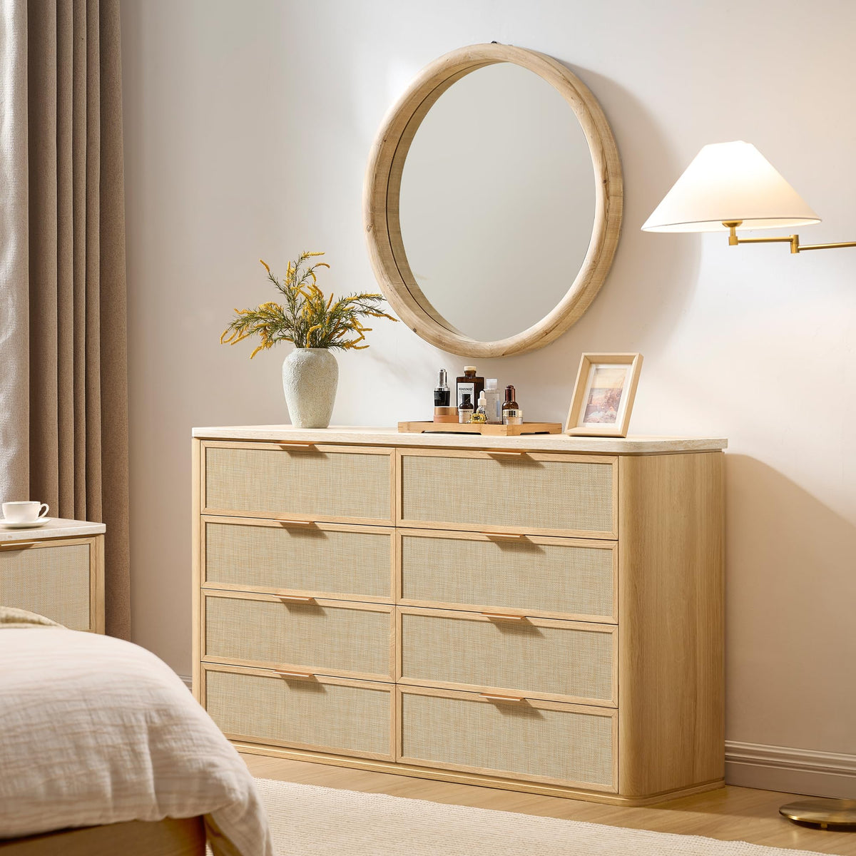 Woven 8-Drawer Dresser