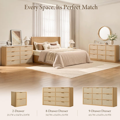 Woven 8-Drawer Dresser
