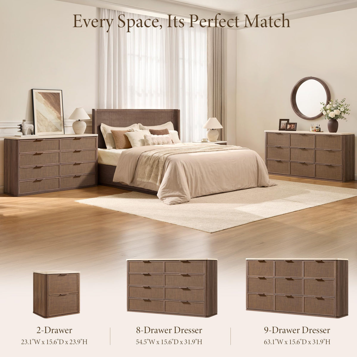 Woven 8-Drawer Dresser
