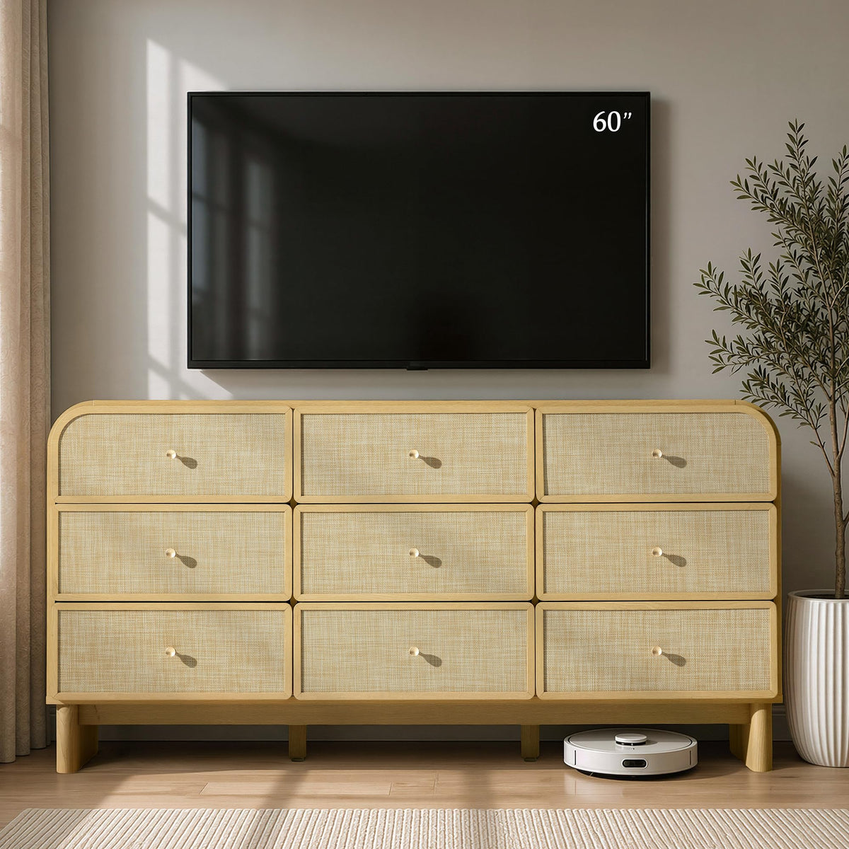 Woven 9-Drawer Dresser B