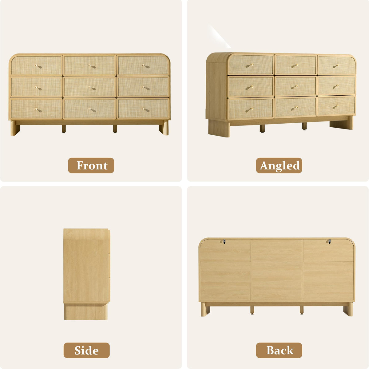 Woven 9-Drawer Dresser B
