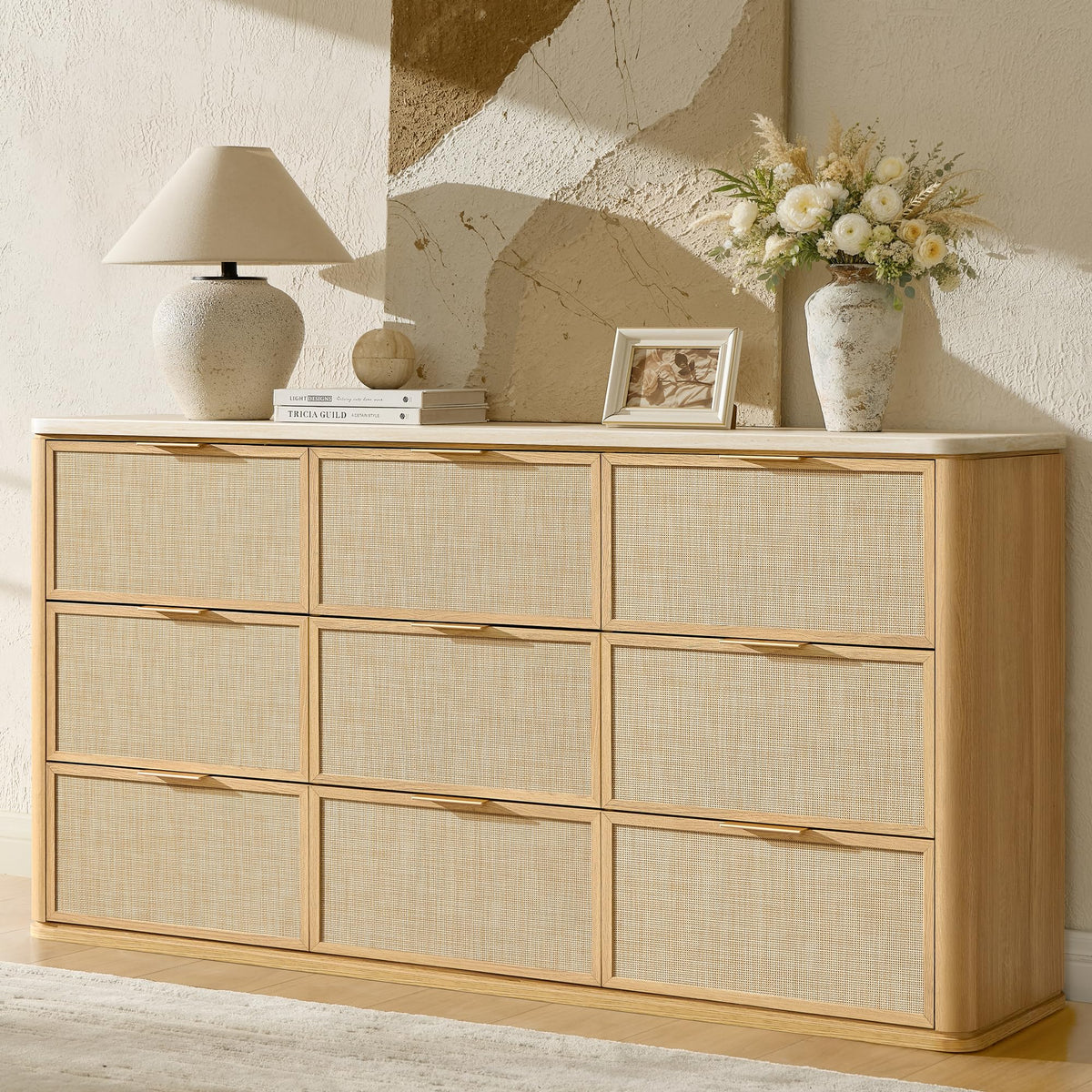 Woven 9-Drawer Dresser