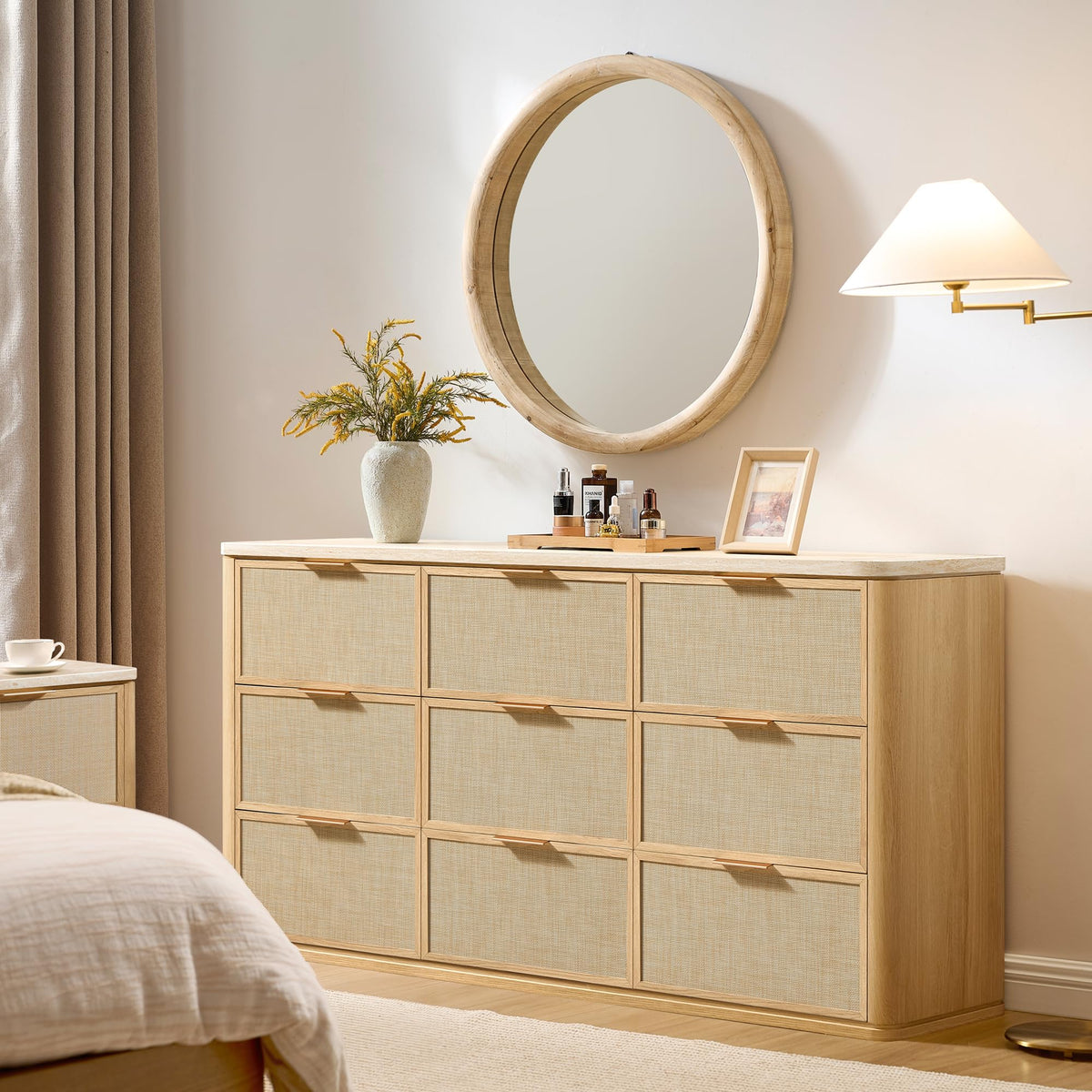 Woven 9-Drawer Dresser
