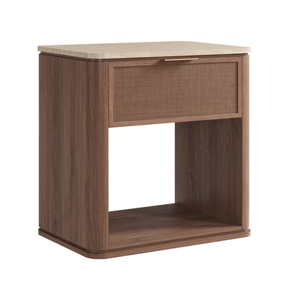 Woven 1-Drawer Nightstand