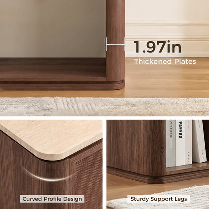 Woven 1-Drawer Nightstand
