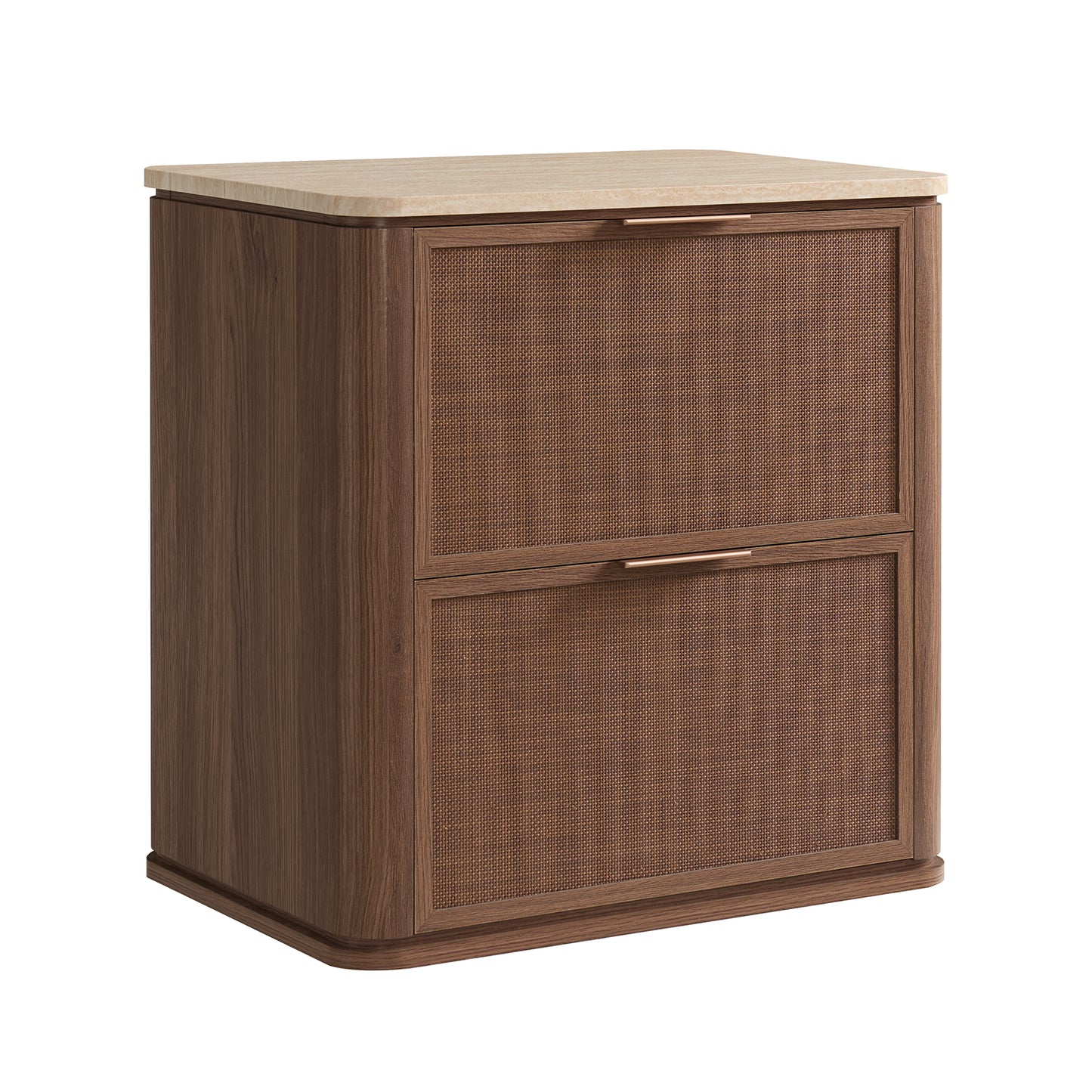 Woven 2-Drawers Nightstand