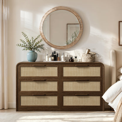 Woven 6-Drawer Dresser