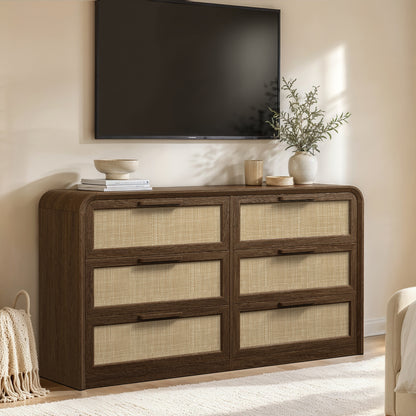 Woven 6-Drawer Dresser