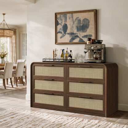 Woven 6-Drawer Dresser