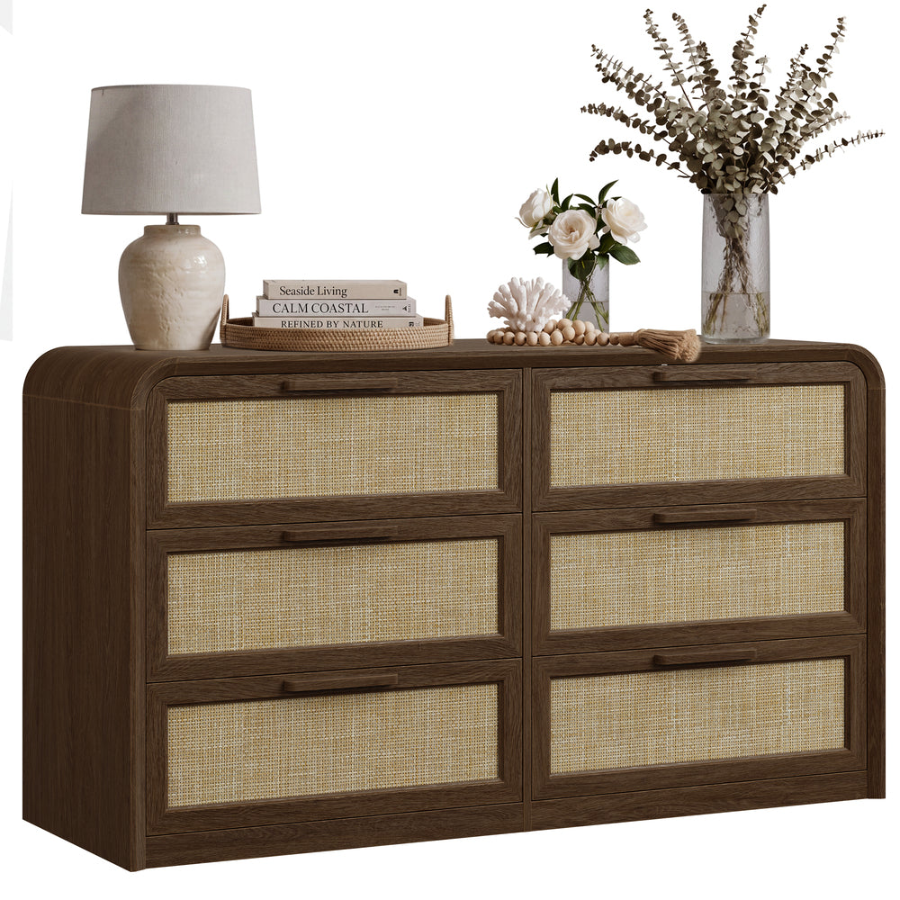 Woven 6-Drawer Dresser