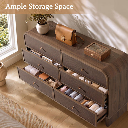 Woven 6-Drawer Dresser B