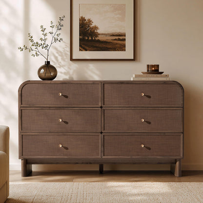 Woven 6-Drawer Dresser B