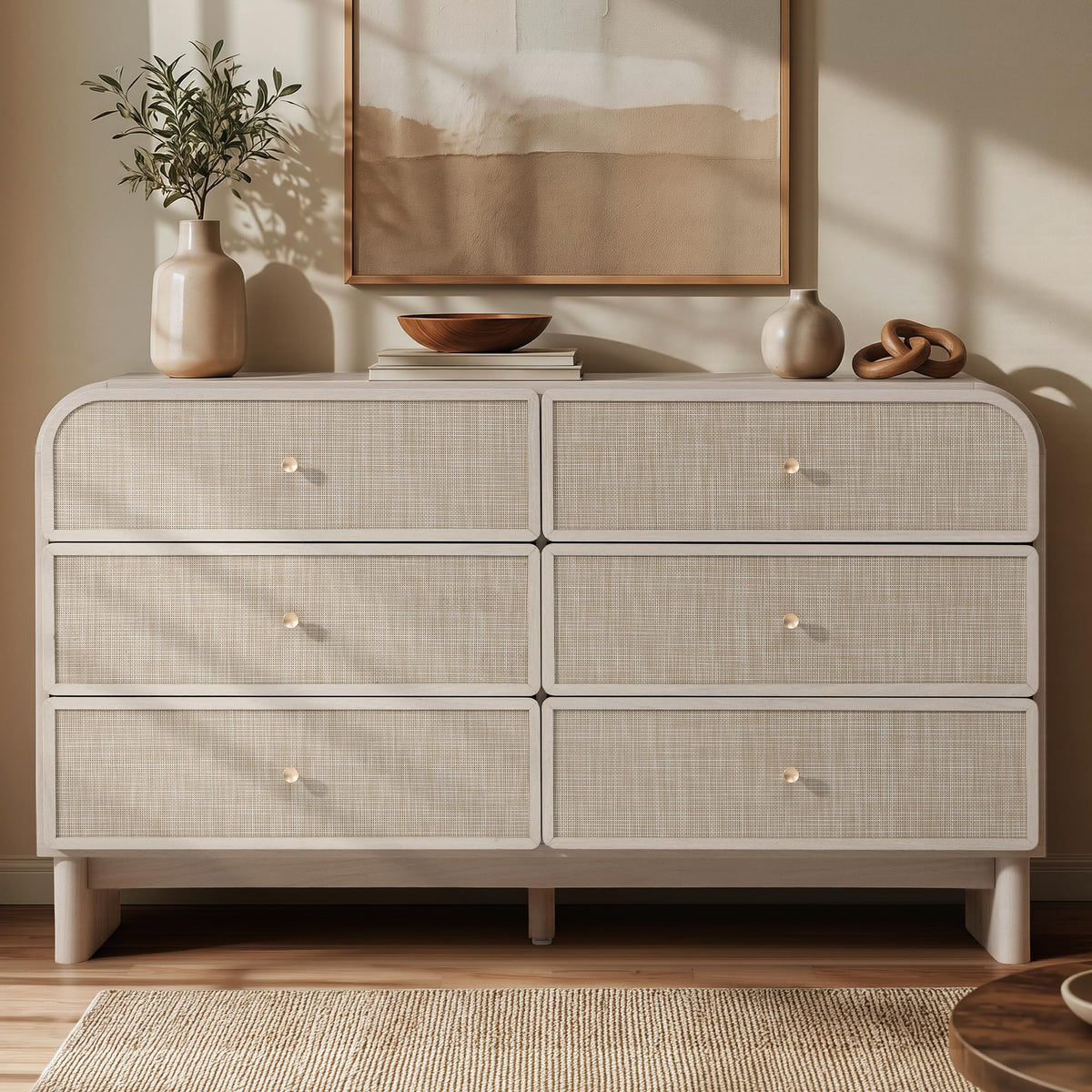 Woven 6-Drawer Dresser B