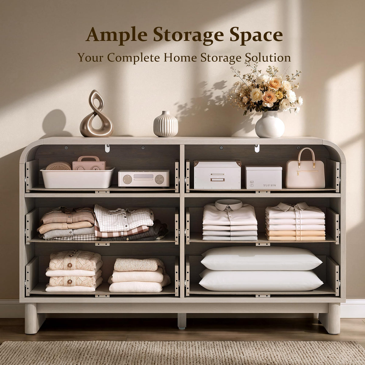 Woven 6-Drawer Dresser B