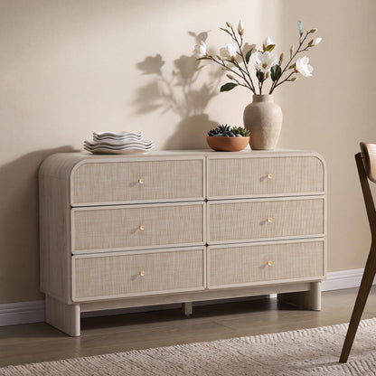 Woven 6-Drawer Dresser B