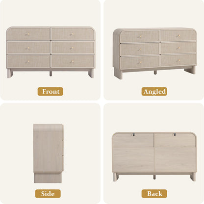 Woven 6-Drawer Dresser B
