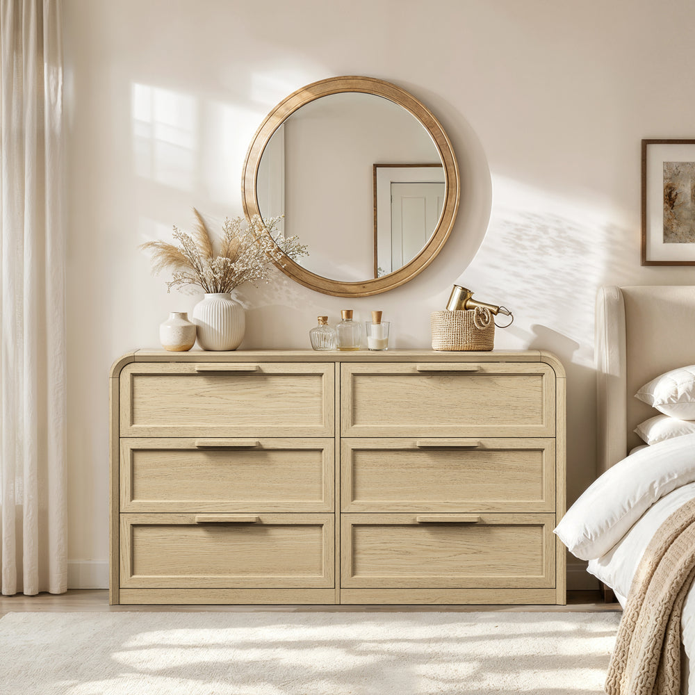 Woven 6-Drawer Dresser