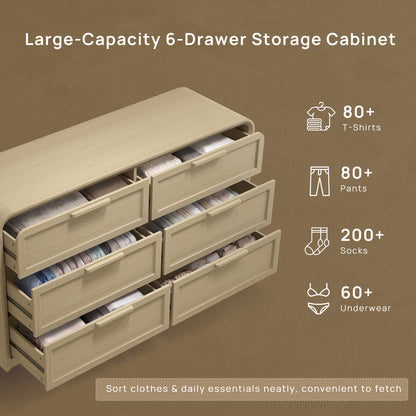 Woven 6-Drawer Dresser