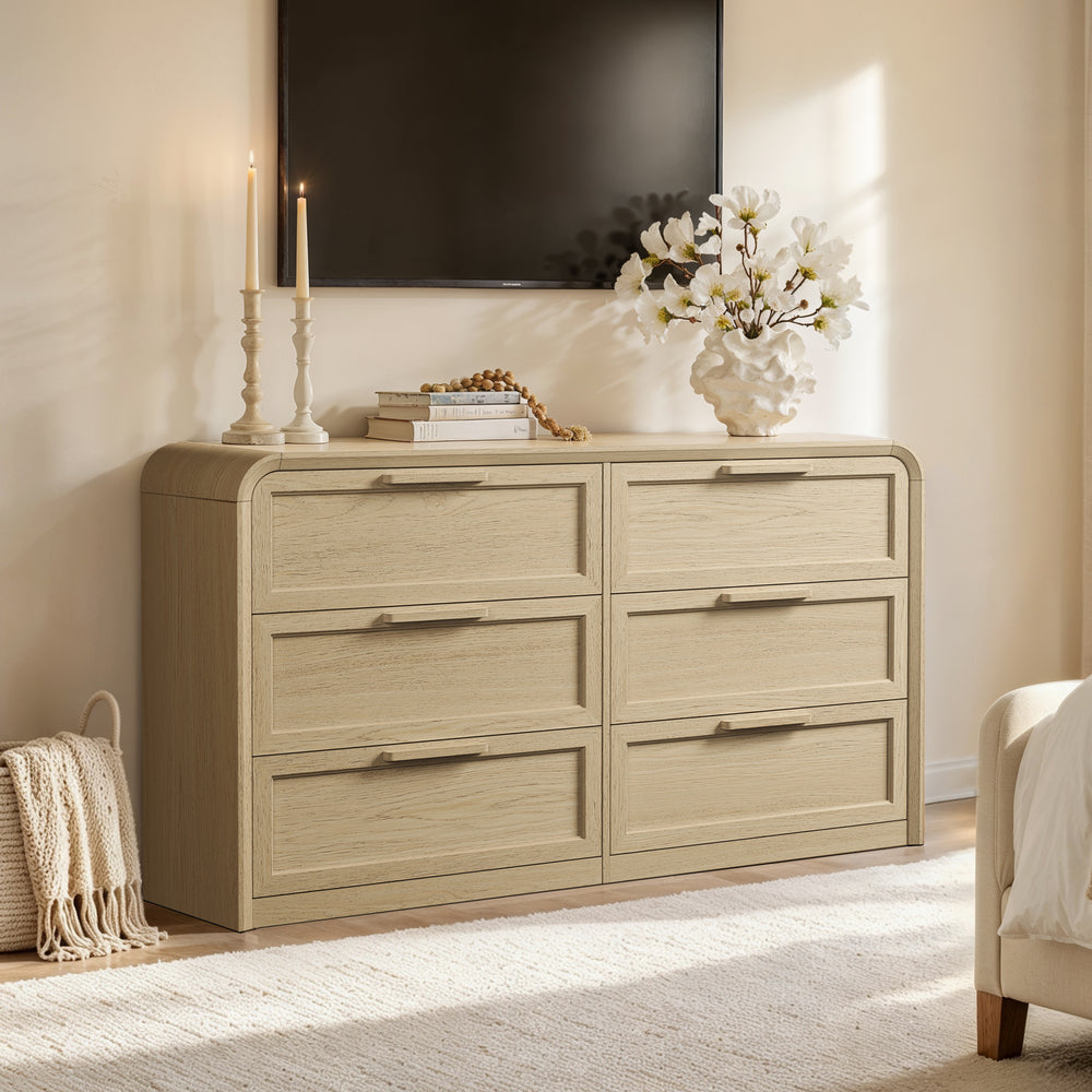 Woven 6-Drawer Dresser