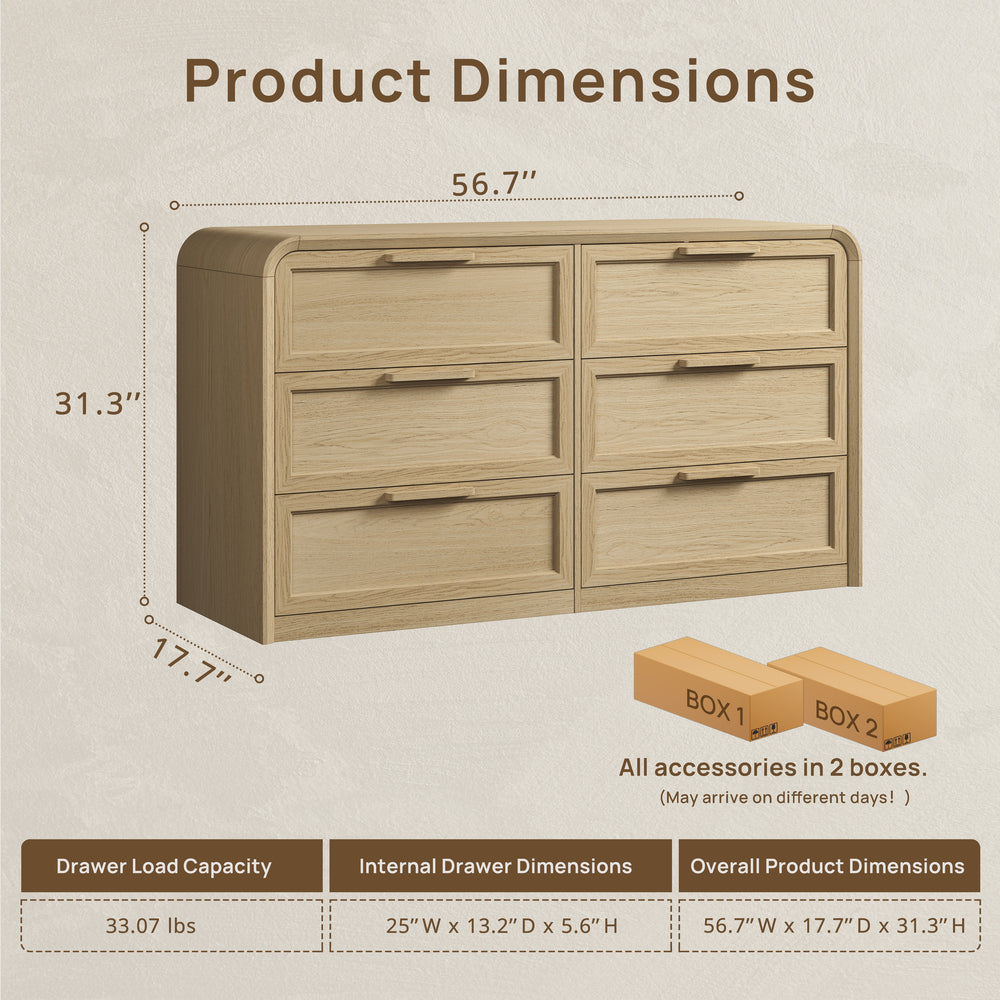 Woven 6-Drawer Dresser