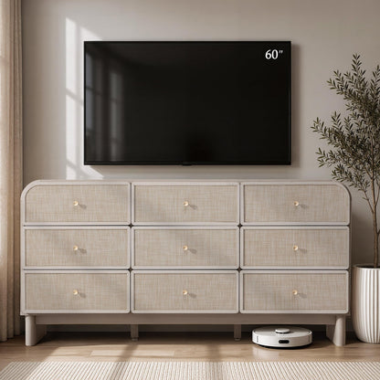 Woven 9-Drawer Dresser B