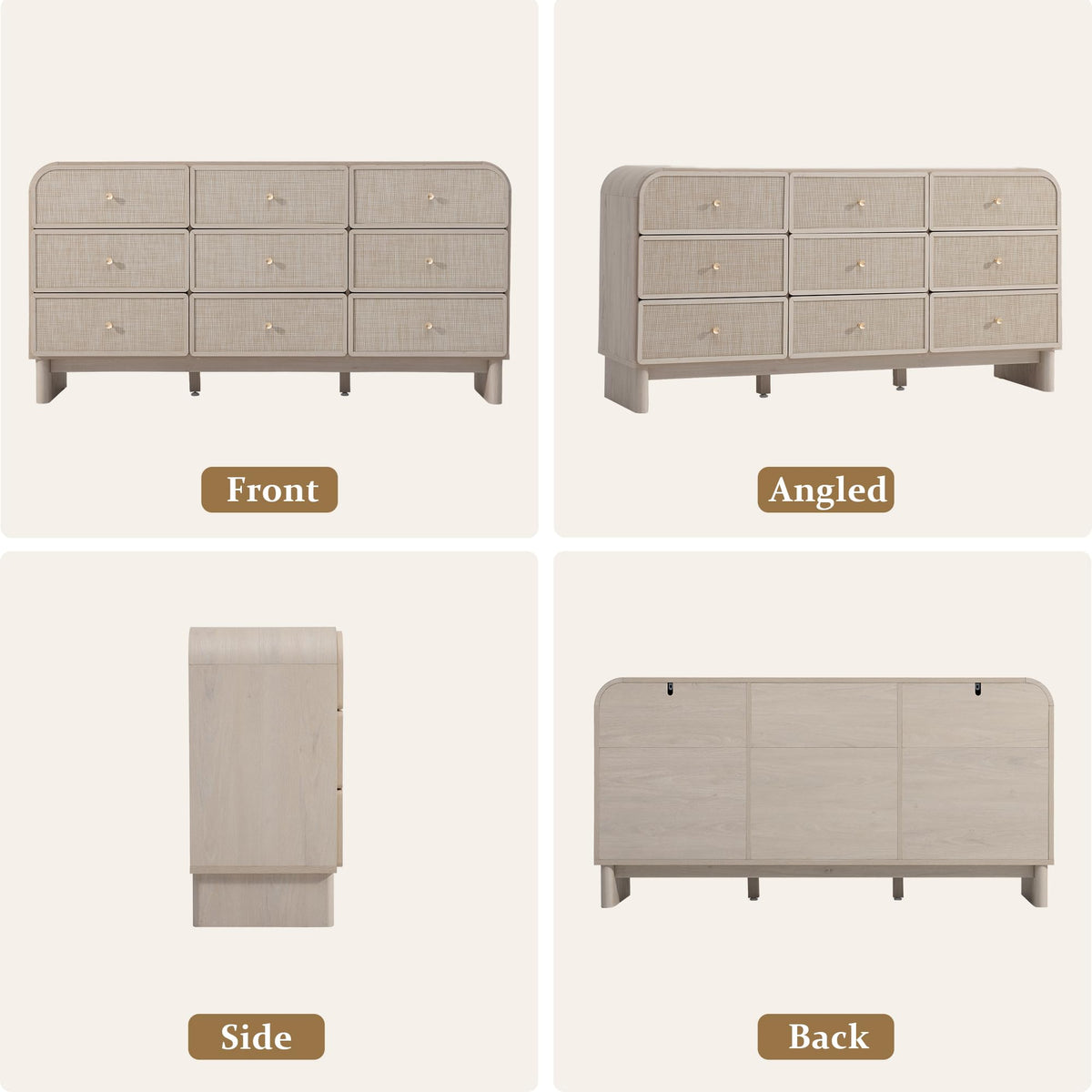 Woven 9-Drawer Dresser B