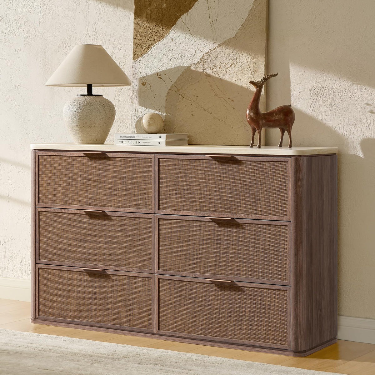 Woven 6-Drawer Dreeser