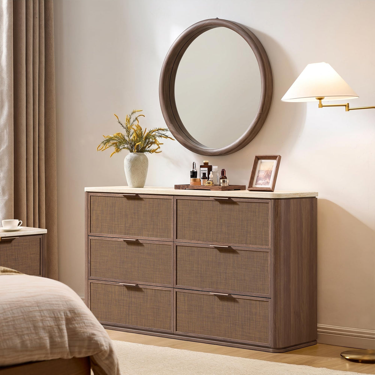 Woven 6-Drawer Dreeser