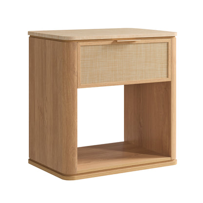Woven 1-Drawer Nightstand