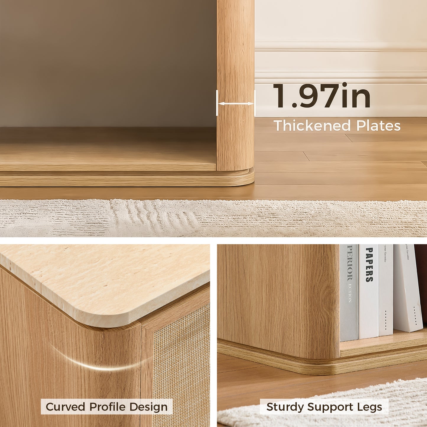 Woven 1-Drawer Nightstand