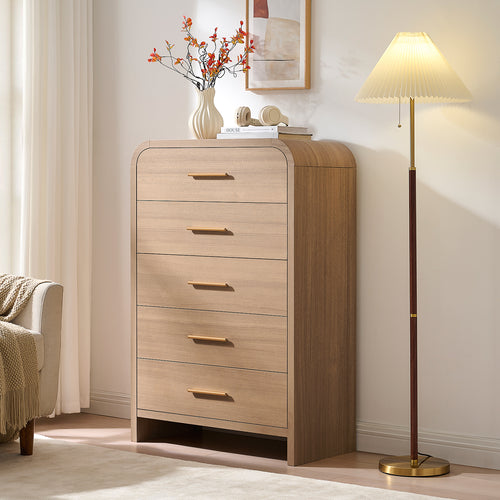 Curved 5-Drawer Dresser